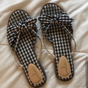 Lulus Gingham sandals